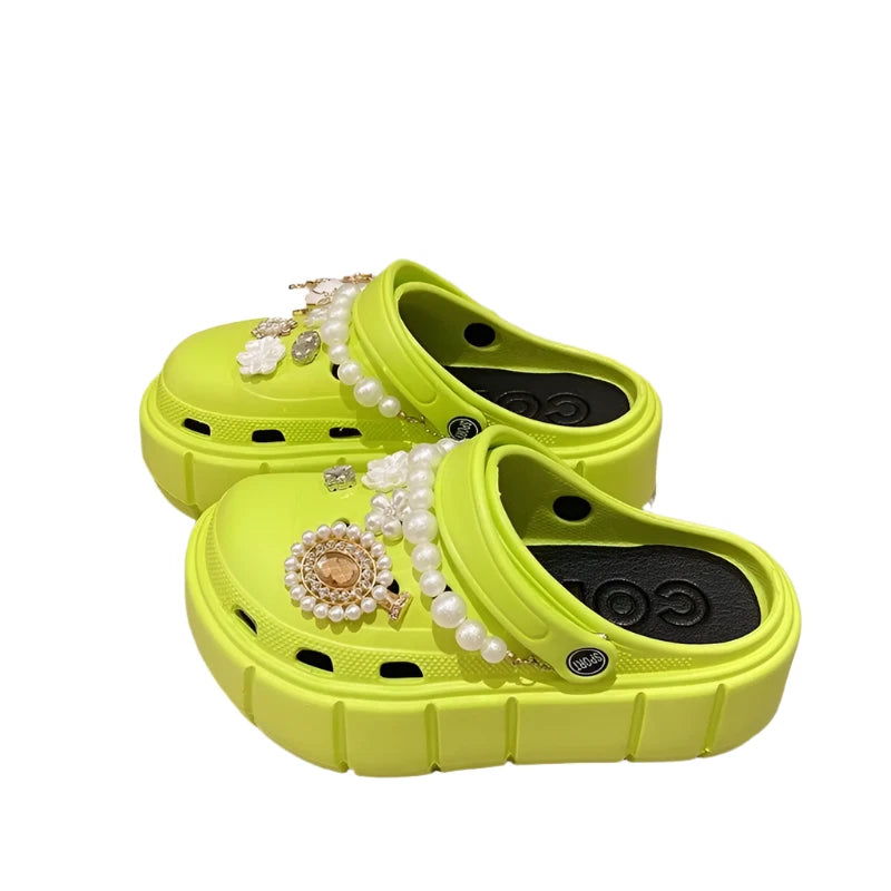Platform Slippers Summer Women's Sandals 6cm Wedges Ladies Outdoor Clogs Thick Street Beach Slides Girls Flip Flops Garden Shoes