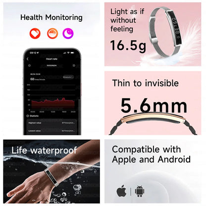Sports Waterproof Smart Band Bracelet Gesture Control Heart Rate Blood Oxygen Sleep Monitor Pedometer Screen Smartwatch