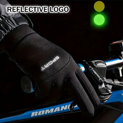 Winter Warm Gloves Touch Screen Windproof Cold-proof Cycling, Men's Women's Running, Hiking Skiing Gloves