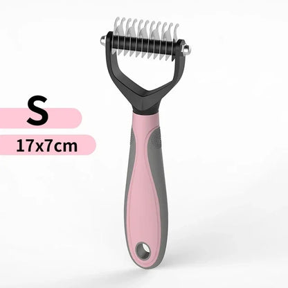Stainless Steel Double Sided Pet Grooming Brush Removing Tangles Cat and dog Accessories