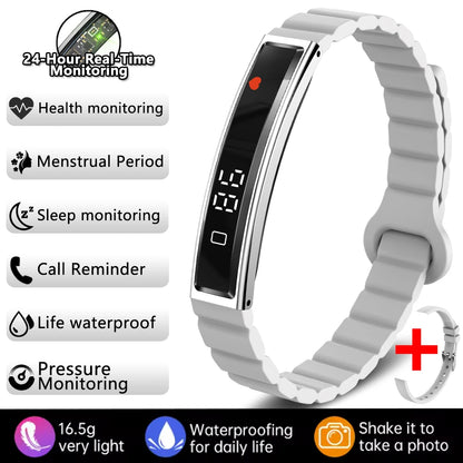 Sports Waterproof Smart Band Bracelet Gesture Control Heart Rate Blood Oxygen Sleep Monitor Pedometer Screen Smartwatch