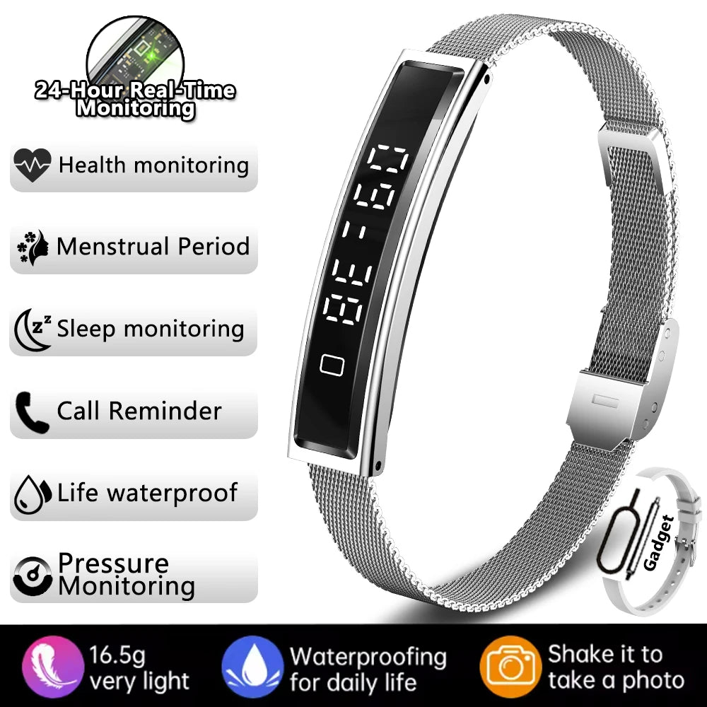 Sports Waterproof Smart Band Bracelet Gesture Control Heart Rate Blood Oxygen Sleep Monitor Pedometer Screen Smartwatch