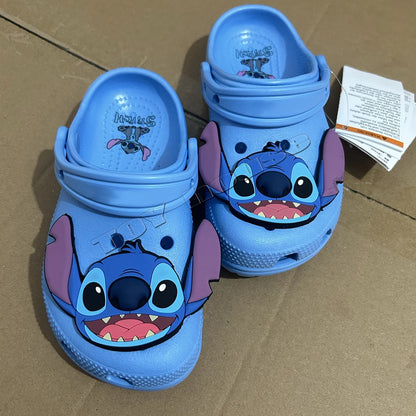 Stitch Cartoon Anime Solid Waterproof Outdoor Sandals Stitch Casual Breathable Ankle-Wrap For Kids Shoes Gift