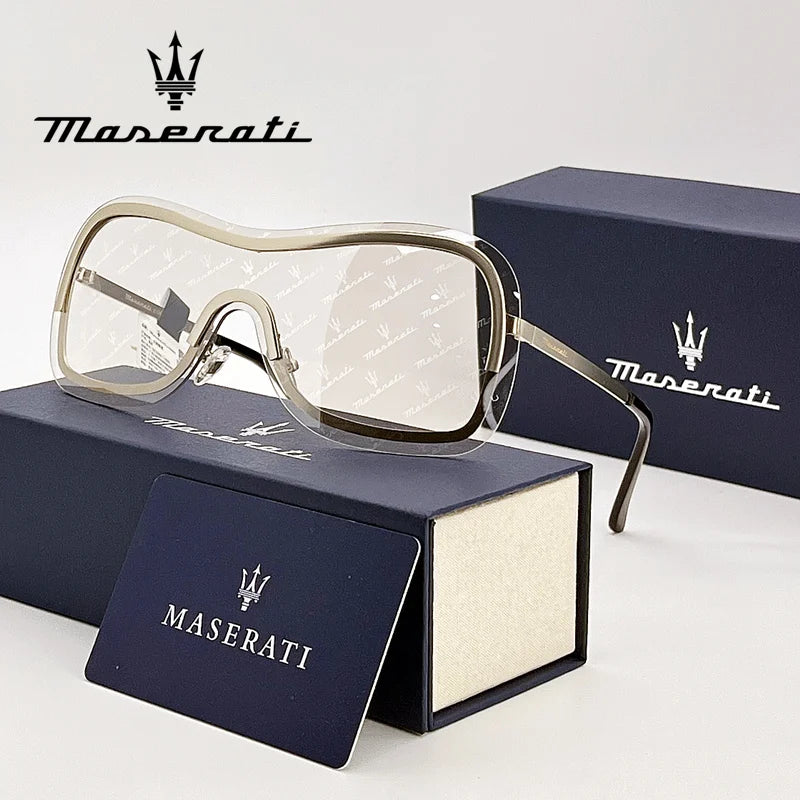 Maserati Unisex UV400 Skiing Mountaineering Sunglasses Alloy Frame