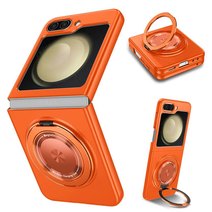 For Z Flip5 Phone Case Magnetic Wireless Charging Flip6 Flip 4 3 Phone Cover with 360 Roating O stand,Shockproof & Anti Scrach - Beri Collection 