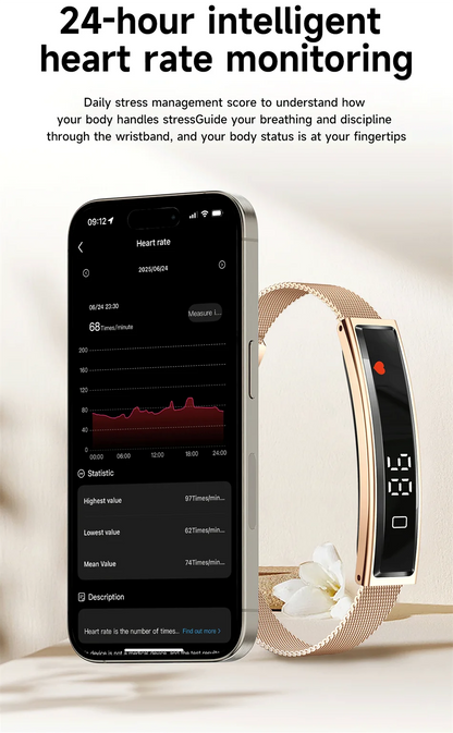 Sports Waterproof Smart Band Bracelet Gesture Control Heart Rate Blood Oxygen Sleep Monitor Pedometer Screen Smartwatch