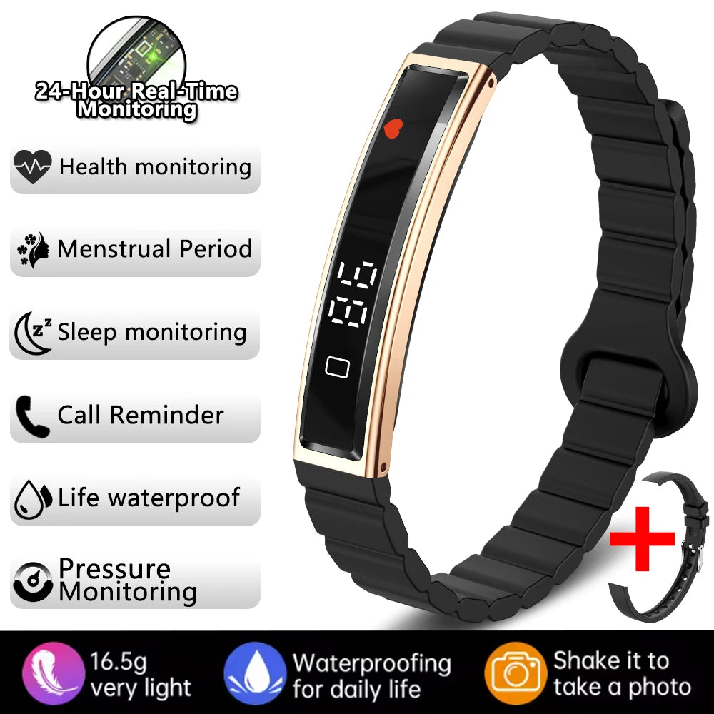 Sports Waterproof Smart Band Bracelet Gesture Control Heart Rate Blood Oxygen Sleep Monitor Pedometer Screen Smartwatch