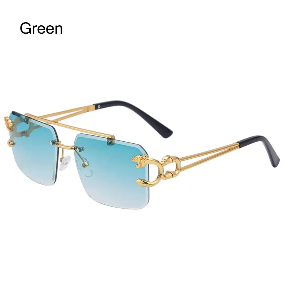 Steampunk Rimless Square Men Sunglasses