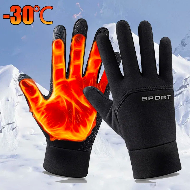 Winter Warm Gloves Touch Screen Windproof Cold-proof Cycling, Men's Women's Running, Hiking Skiing Gloves