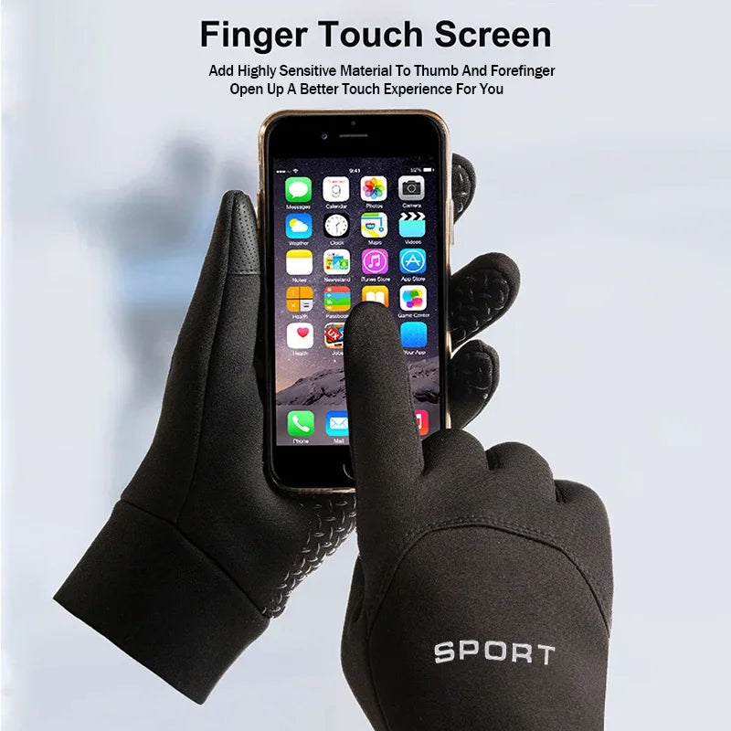 Winter Warm Gloves Touch Screen Windproof Cold-proof Cycling, Men's Women's Running, Hiking Skiing Gloves