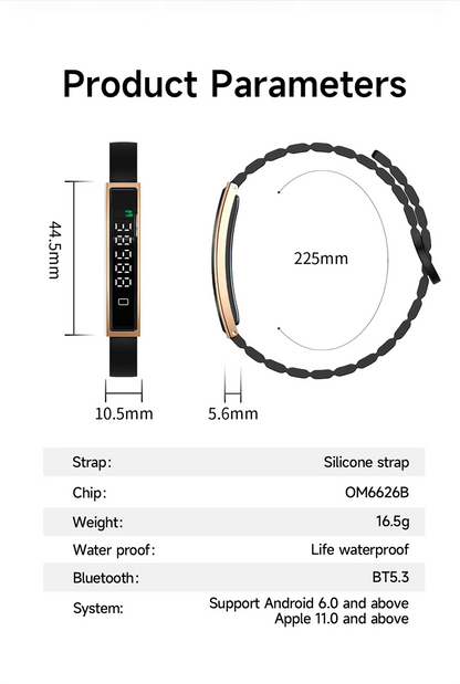 Sports Waterproof Smart Band Bracelet Gesture Control Heart Rate Blood Oxygen Sleep Monitor Pedometer Screen Smartwatch
