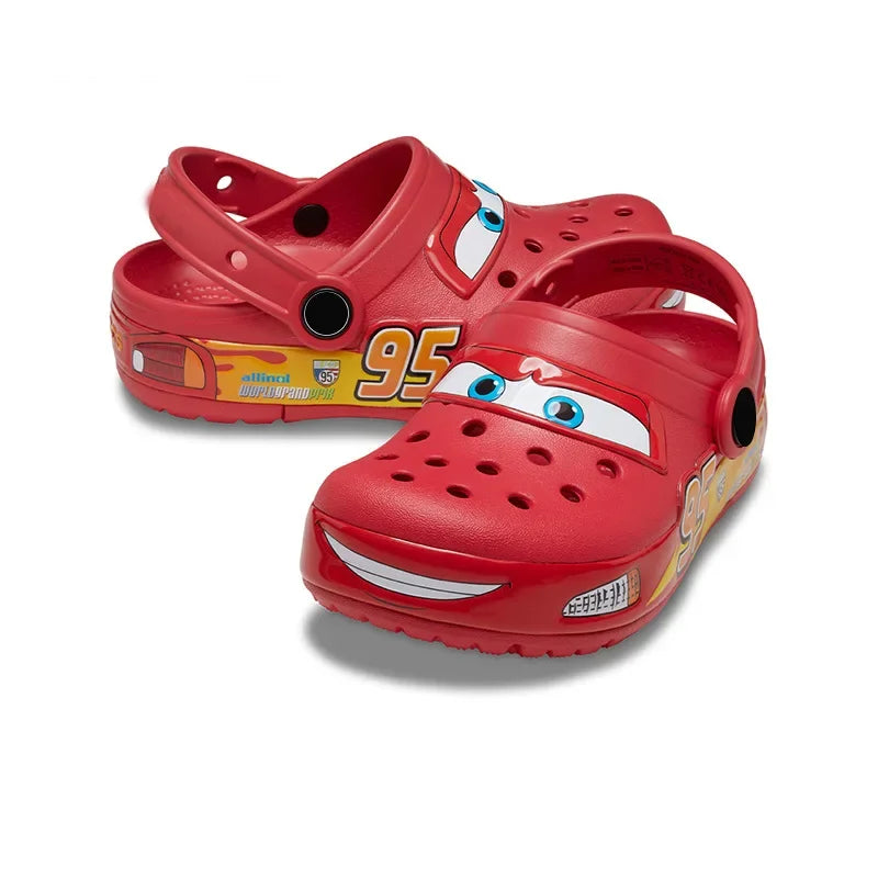 Cute Cartoon Lightning McQueen Waterproof EVA Kids' Outdoor Casual clogs