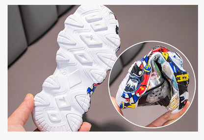 Children Sports Sneakers Graffiti Pattern