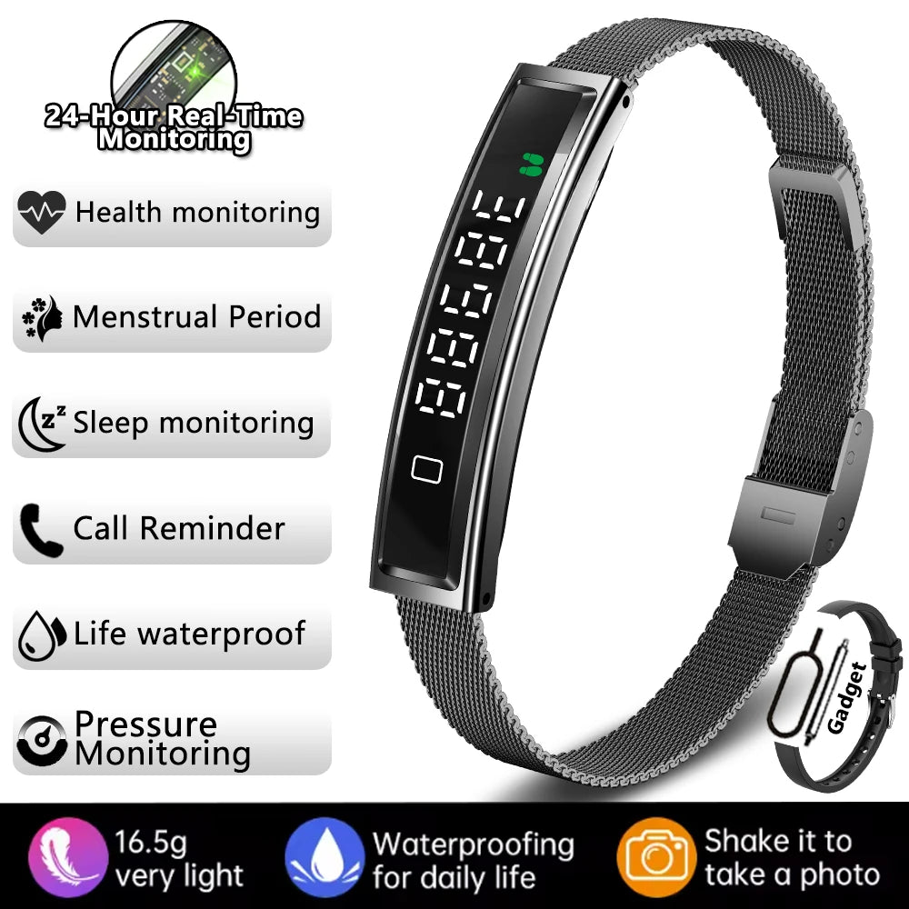 Sports Waterproof Smart Band Bracelet Gesture Control Heart Rate Blood Oxygen Sleep Monitor Pedometer Screen Smartwatch
