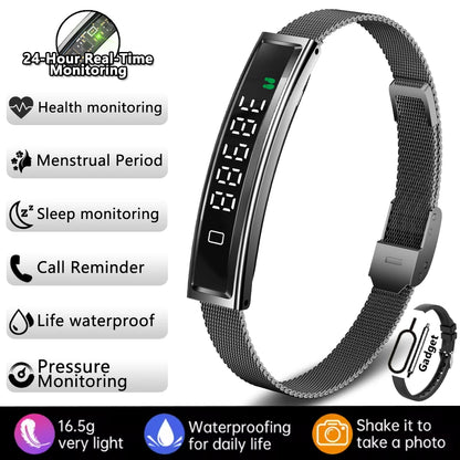 Sports Waterproof Smart Band Bracelet Gesture Control Heart Rate Blood Oxygen Sleep Monitor Pedometer Screen Smartwatch