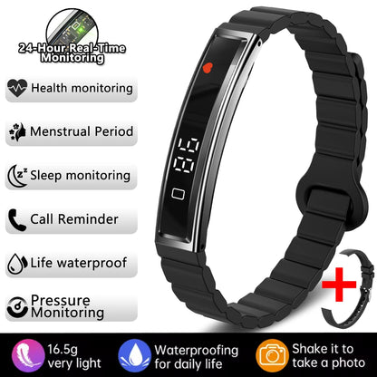 Sports Waterproof Smart Band Bracelet Gesture Control Heart Rate Blood Oxygen Sleep Monitor Pedometer Screen Smartwatch