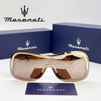 Maserati Unisex UV400 Skiing Mountaineering Sunglasses Alloy Frame