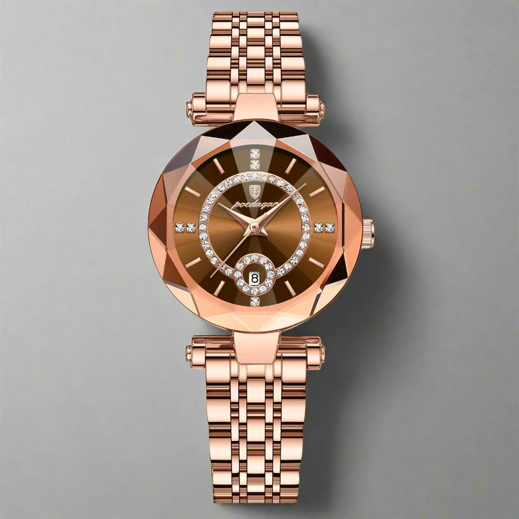 Luxury Watch For Women High-Quality Diamond Quartz Waterproof poedagar watch