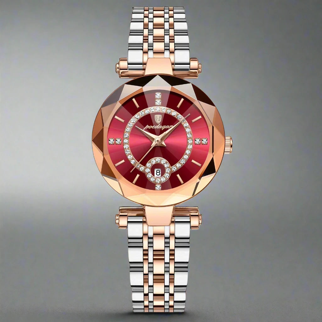 Luxury Watch For Women High-Quality Diamond Quartz Waterproof poedagar watch