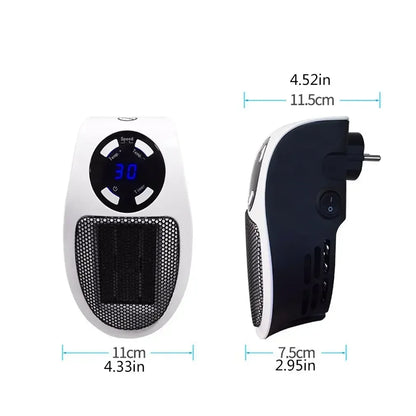 Mini Electric Portable Heater Wall-Outle Air Heater Powerful Warm Blower Household Radiator Remote Warmer Room Heating Stove - Beri Collection 