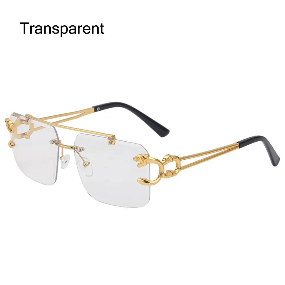 Steampunk Rimless Square Men Sunglasses