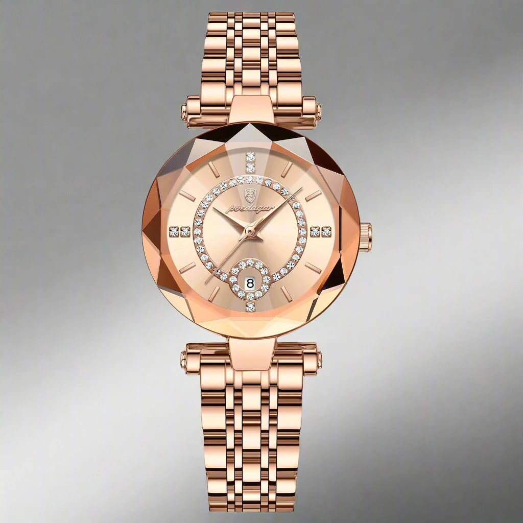 Luxury Watch For Women High-Quality Diamond Quartz Waterproof poedagar watch