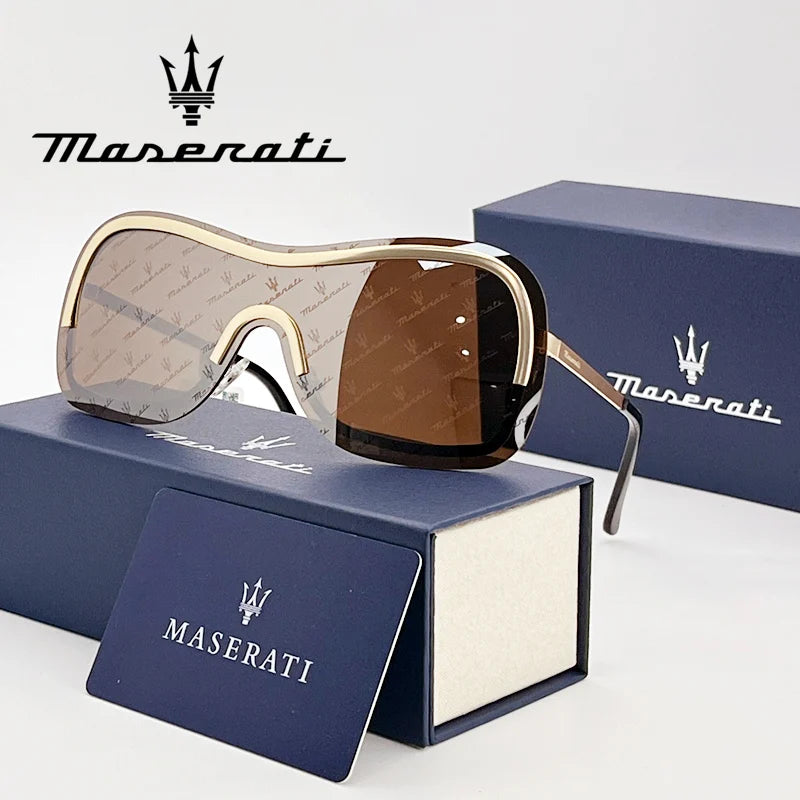 Maserati Unisex UV400 Skiing Mountaineering Sunglasses Alloy Frame