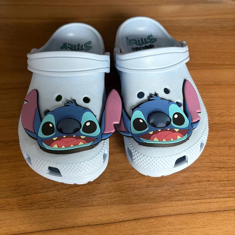 Stitch Cartoon Anime Solid Waterproof Outdoor Sandals Stitch Casual Breathable Ankle-Wrap For Kids Shoes Gift