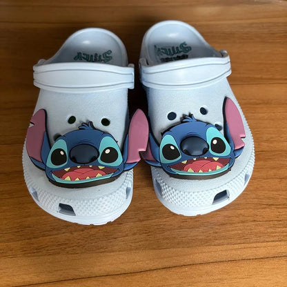 Stitch Cartoon Anime Solid Waterproof Outdoor Sandals Stitch Casual Breathable Ankle-Wrap For Kids Shoes Gift