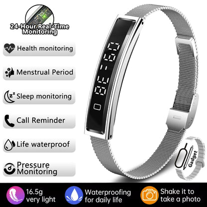 Sports Waterproof Smart Band Bracelet Gesture Control Heart Rate Blood Oxygen Sleep Monitor Pedometer Screen Smartwatch