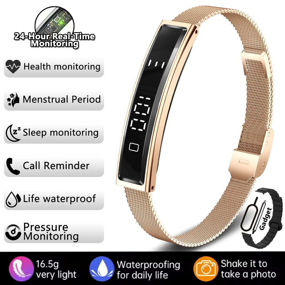 Sports Waterproof Smart Band Bracelet Gesture Control Heart Rate Blood Oxygen Sleep Monitor Pedometer Screen Smartwatch