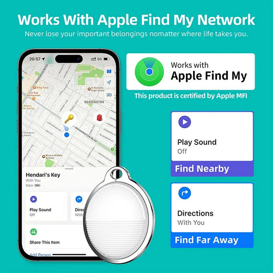 Smart Key Finder Locator GPS Tracking Device Bluetooth Anti-Lost Tag Alarm Reminder Work With Apple - Beri Collection 
