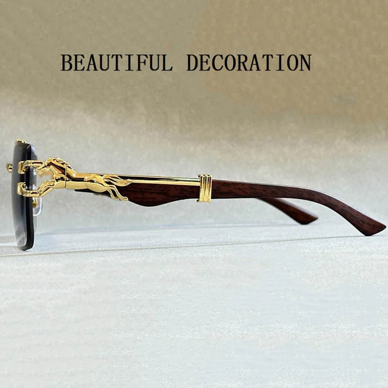 Square Sunglasses For Men New Luxury Vintage Designer Rimless Sunglasses Women Trendy Fashion Glasses Gafas De Sol Hombre - Beri Collection 