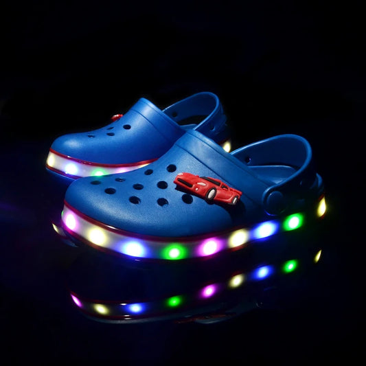 Summer Children Sandals LED Lighted Flashing Light Shoes Boys Girls Beach Sandals Kids Breathable Fashion Sneakers - Beri Collection 