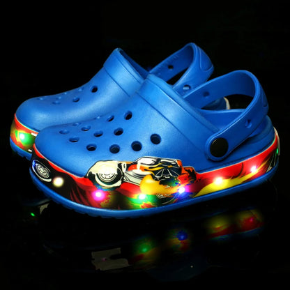 Summer Children Sandals LED Lighted Flashing Light Shoes Boys Girls Beach Sandals Kids Breathable Fashion Sneakers - Beri Collection 