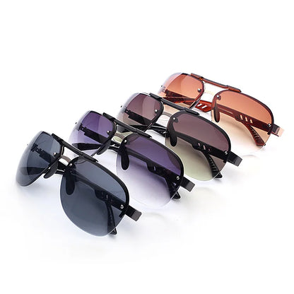 Sunglasses UV 400 Vintage Punk Rimless Rectangle Men Fashion Glasses Trendy Small Frame Sun Glasses Frameless Eyewear - Beri Collection 