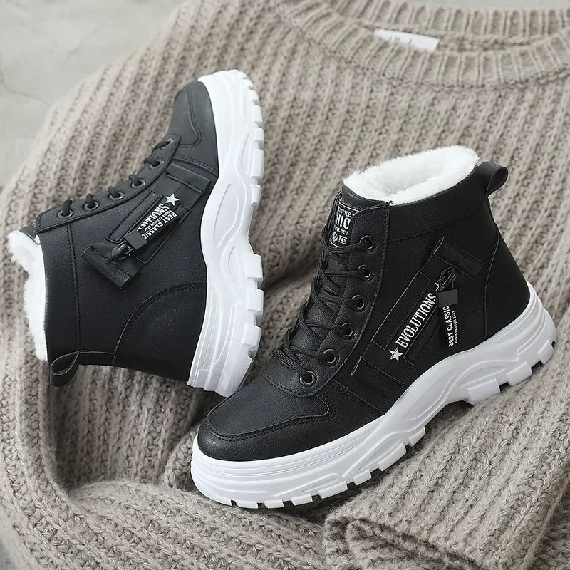 Winter Snow Boots for Women Casual High-top Shoes Warm Womens Sneakers Platform Ankle Boots Plus Size 45 Zapatillas De Mujer New - Beri Collection 