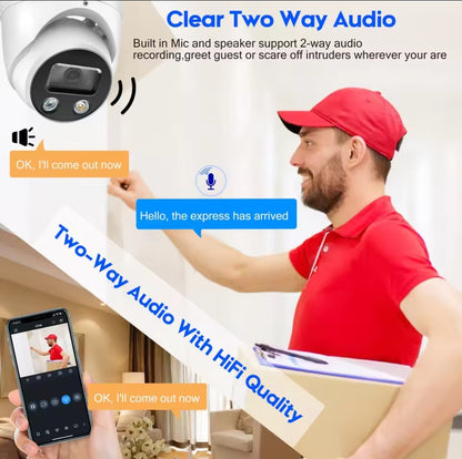 Dahua IPC-HDW3849H-AS-PV-S5 8MP POE Built-in Mic & SPK Smart Dual Illumination Active Deterrence TIOC WizSense IP Camera