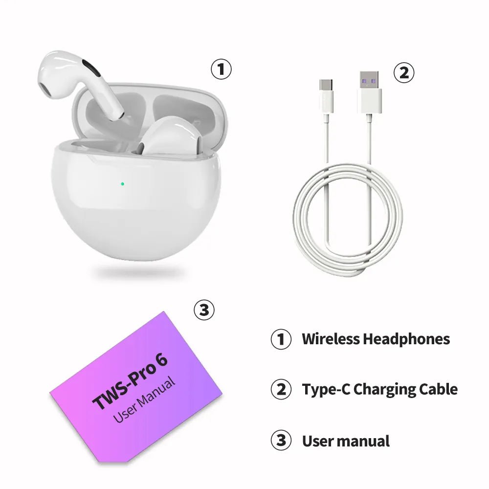 Pro 6 Sport Earbuds Headset - Beri Collection 