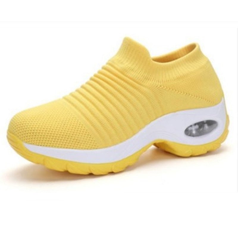 Women Breathable Mesh Height-increasing Slip-on Female Sock Sneakers - Beri Collection 