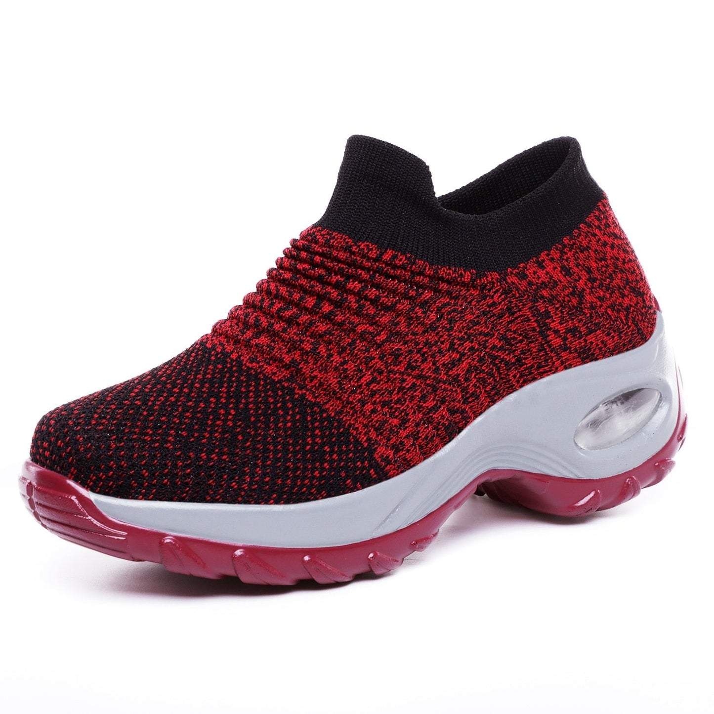 Women Breathable Mesh Height-increasing Slip-on Female Sock Sneakers - Beri Collection 