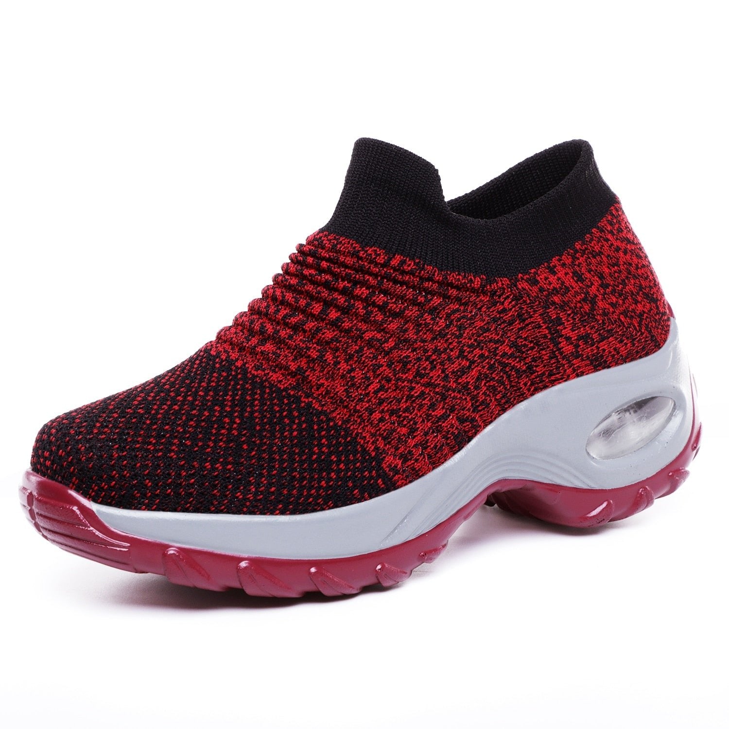 Women Breathable Mesh Height-increasing Slip-on Female Sock Sneakers